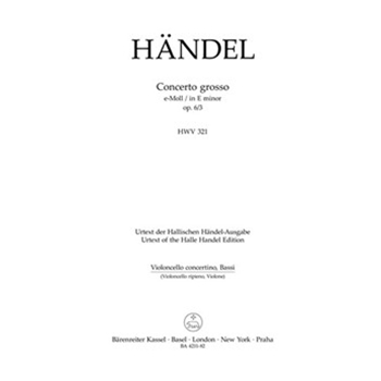 Concerto grosso e-Moll op. 6/3 HWV 321 by Handel George Frideric for