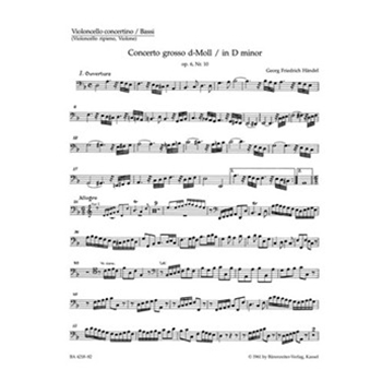 Concerto grosso d-Moll op. 6/10 HWV 328 by Handel George Frideric for