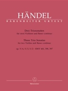 3 Trio Sonatas by Handel George Frideric for Trio Sonatas