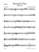 Orgelkonzert No13 The Cuckoo And The Nightingale Hwv295 by Handel George Frideric for Violin 1 Part