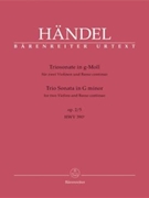 Trio Sonata In G Minor Opus 2 #5 by Handel George Frideric for Violin Duet