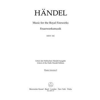 Music for the Royal Fireworks HWV 351 by Handel George Frideric for
