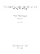 vier Intermezzi fur Harfe op. 77a (1945) by Burkhard Willy for Harp