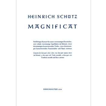Magnificat SWV 468 -Composition for 2 instrumental choirs Favoritchoir (solo) 2 Capellchoirs (tutt by Schutz Heinrich for Mixed Choir