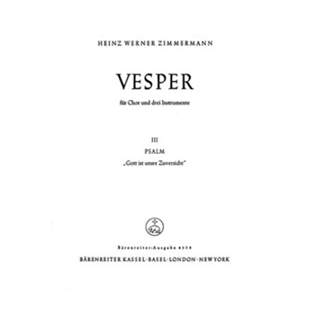 Gott ist unsre Zuversicht -Motette (Psalm 46)- (aus "Vesper" (1962)) by Zimmermann Heinz W for Mixed Choir