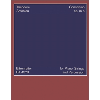 Concertino fur Klavier Streicher und Schlagzeug op. 16b (1962) by Antoniou Theodore for Piano-Solo