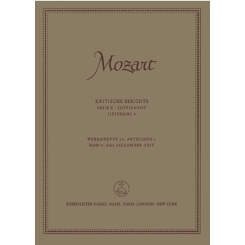 Alexander's Feast K. 591 -Cantata in two parts- (in the arrangement of Wolfgang Amadeus Mozart) by Handel George Frideric - Mozart Wolfgang Amadeus - for