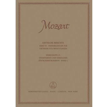 Divertimenti und Serenaden fur Wind Instruments Band 1 -Divertimenti: KV 166 (159d) 186 (159b) 18 by Mozart Wolfgang Amadeus for