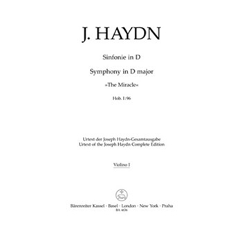 Symphony D major Hob. I:96 "The Miracle" by Haydn Joseph - Salomon Johann Peter - for
