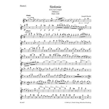 Symphony G major Hob. I:100 "Military" by Haydn Joseph - Salomon Johann Peter - for