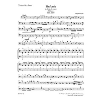 Symphony G major Hob. I:100 "Military" by Haydn Joseph - Salomon Johann Peter - for