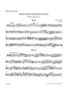 Missa brevis Sancti Joannis de Deo Hob.XXII:7 "Little Organ Mass" by Haydn Joseph for Cello or Double Bass