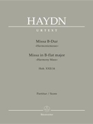 Missa in B-flat major Hob.XXII:14 "Harmony Mass" by Haydn Joseph for Sg-S-soloSg-A-soloSg-T-soloSg-B-soloMixedCh-SATBFl2Ob2Clar2Bassoon2Hn2TrpTimp.2VVaVcKbOrg