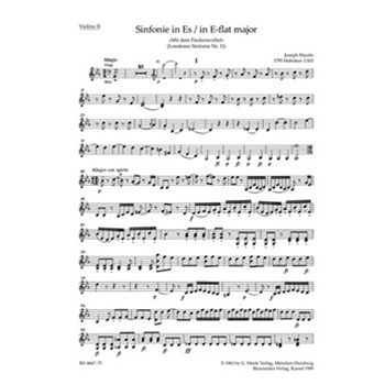 Londoner Sinfonie Nr. 11 Es-Dur Hob. I:103 "Mit dem Paukenwirbel" by Haydn Joseph for