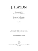 Concerto for Violoncello and Orchestra D major Hob. VIIb:2 by Haydn Joseph for
