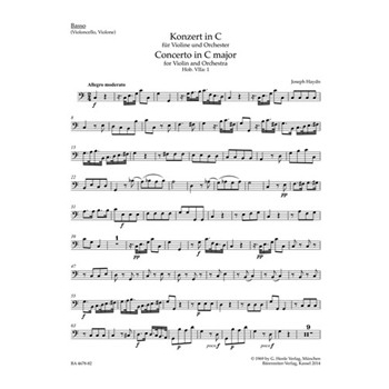 Concerto for Violin and Orchestra C major Hob. VIIa:1 by Haydn Joseph for