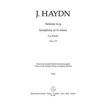 Symphony G minor Hob. I:83 "La Poule" by Haydn Joseph for