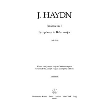 Symphony B-flat major Hob. I:98 by Haydn Joseph for