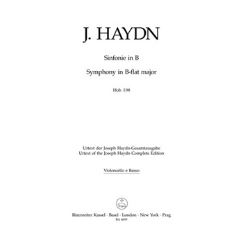 Symphony B-flat major Hob. I:98 by Haydn Joseph for