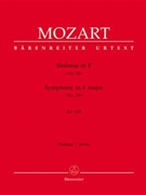 Symphony Nr. 18 F major K. 130 by Mozart Wolfgang Amadeus for 2Ob/4Hn/St
