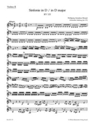 Symphony Nr. 20 D major K. 133 by Mozart Wolfgang Amadeus for