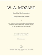 Complete Church Sonatas Volume 2 - Five Sonatas for two Violins Organ Violoncello and Bass- by Mozart Wolfgang Amadeus for