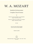 Complete Church Sonatas Volume 5 -Sonata C major K. 263 for two Violins two Trumpets Organ Violo by Mozart Wolfgang Amadeus for