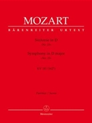 Symphony Nr. 23 D major K. 181 (162b) by Mozart Wolfgang Amadeus for 2Ob/2Hn/2T
