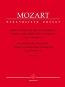6 Sonatas by Mozart Wolfgang Amadeus for Piano Trio