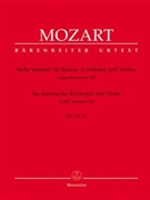 Six Sonatas for Violin and Piano K 26-31 -Early Sonatas III- (Sonatas for Violin) by Mozart Wolfgang Amadeus for V/Piano/ha