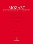 Missa brevis F major K. 192 (186f) by Mozart Wolfgang Amadeus for SSolo/ASol