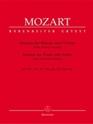 Sonatas For Piano And Violin by Mozart Wolfgang Amadeus for Violin and Piano (Early Viennese)