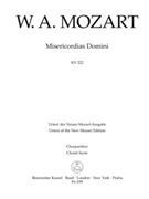 Misericordias Domini K. 222 (205a) by Mozart Wolfgang Amadeus for Mixed Choir