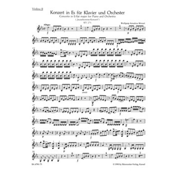 Concerto for Piano and Orchestra Nr. 9 E-flat major K. 271 "Jeunehomme" by Mozart Wolfgang Amadeus for