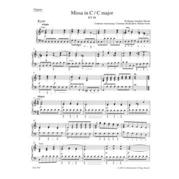 Missa C major K. 66 "Dominicus Mass" by Mozart Wolfgang Amadeus for