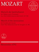 Marsch der Janitscharen aus "Die Entfuhrung aus dem Serail" KV deest -Marsch fur 9 Blaserund 2 Tromm by Mozart Wolfgang Amadeus for 2Fl/2clari