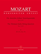 13 Early String Quartets Volume 4 (11-13) by Mozart Wolfgang Amadeus for Str Quartet (V.4 #11-13)