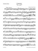 Concerto for Flute and Orchestra G major K 313 (285c) by Mozart Wolfgang Amadeus for Cello/Bass Part