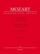 Concerto for Flute and Orchestra G major K 313 (285c) by Mozart Wolfgang Amadeus for Full Score and Piano