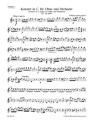 Concerto for Oboe and Orchestra C major K 314 (285d) by Mozart Wolfgang Amadeus for Violin 1 Part