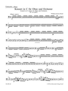 Concerto for Oboe and Orchestra C major K 314 (285d) by Mozart Wolfgang Amadeus for Cello/Bass Part