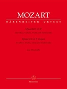 Quartet In F Kv 370 by Mozart Wolfgang Amadeus for Instrument Quartet