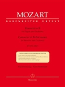 Concerto In B-flat Major K191 (186e) by Mozart Wolfgang Amadeus - Schelhaas Martin - for Bassoon and Piano