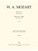 Missa In C Kv317 by Mozart Wolfgang Amadeus - Coronation Mass - for Violin 2