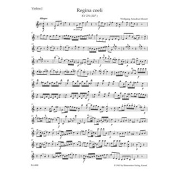 Regina coeli C major K. 276 (321b) by Mozart Wolfgang Amadeus for