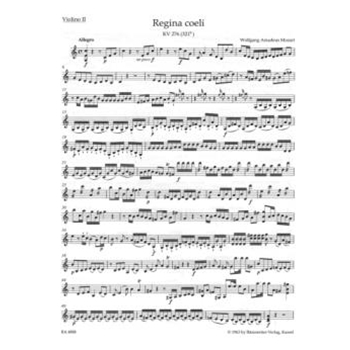 Regina coeli C major K. 276 (321b) by Mozart Wolfgang Amadeus for