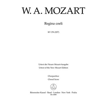 Regina coeli C major K. 276 (321b) by Mozart Wolfgang Amadeus for SSolo/ASol