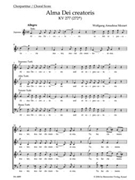 Alma Dei creatoris K. 277 (272a) -Offertorium de B.V. Maria- by Mozart Wolfgang Amadeus for SSolo/ASol