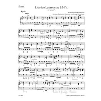 Litaniae Lauretanae B. M. V. B-flat major K. 109 (74e) by Mozart Wolfgang Amadeus for