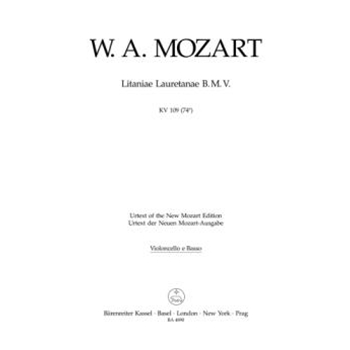 Litaniae Lauretanae B. M. V. B-flat major K. 109 (74e) by Mozart Wolfgang Amadeus for